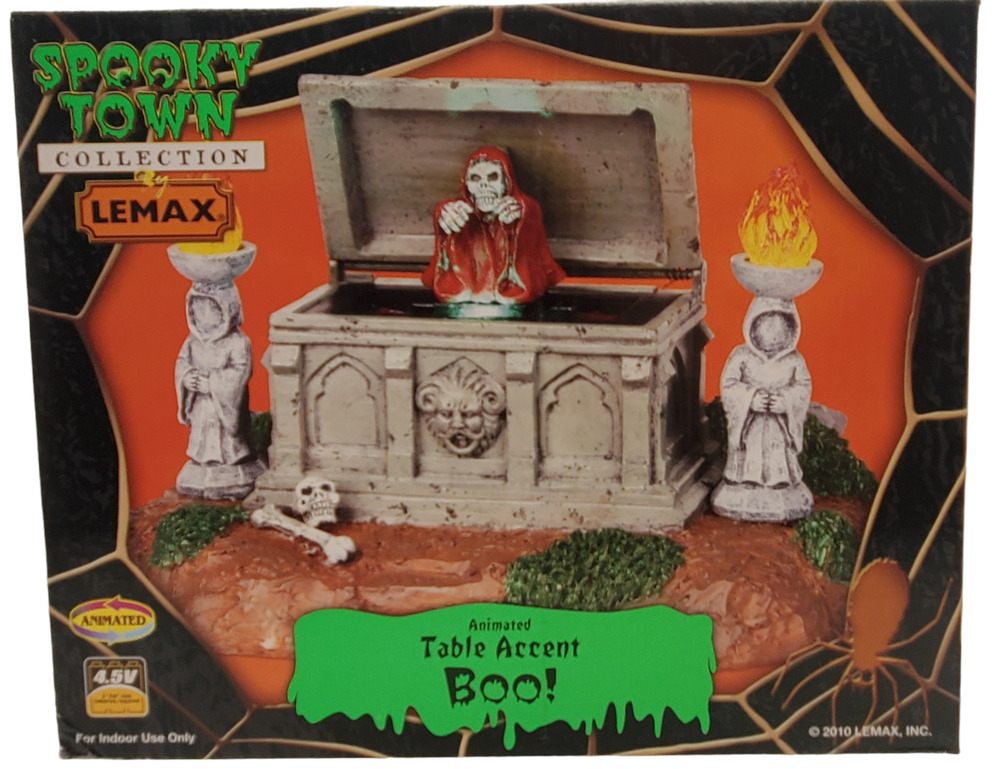 RARE LEMAX SPOOKY TOWN TABLE ACCENT 2010 BOO #04152